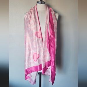 Juicy Couture Pink Logo Heart Scarf - Y2K Style